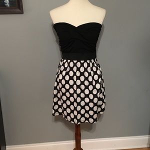 Strapless Polka Dot Dress